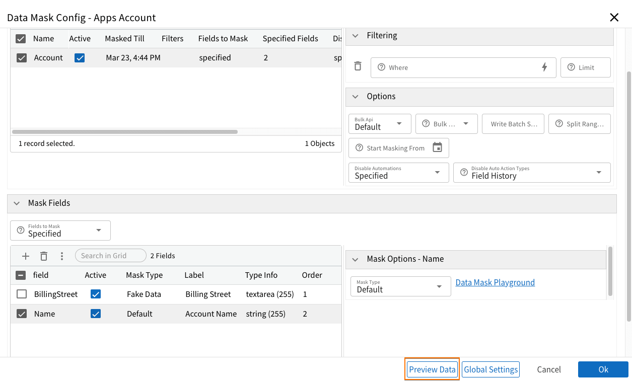 Task Type - Sfdc Data Mask | Datasert Help