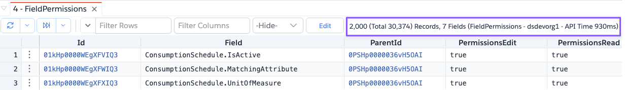 Query Results Status